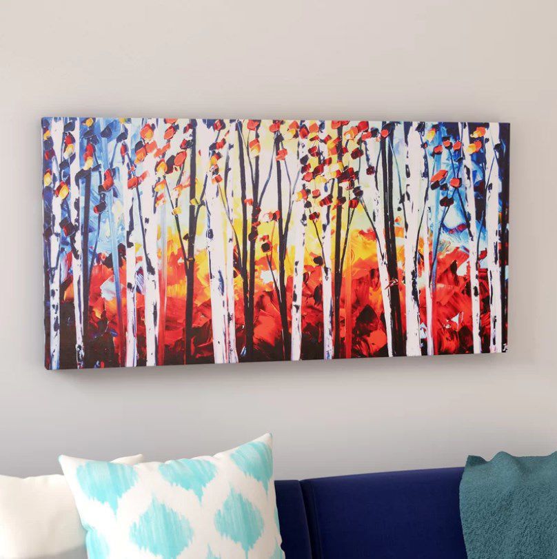 Add a pop of fall color with this vibrant artwork
